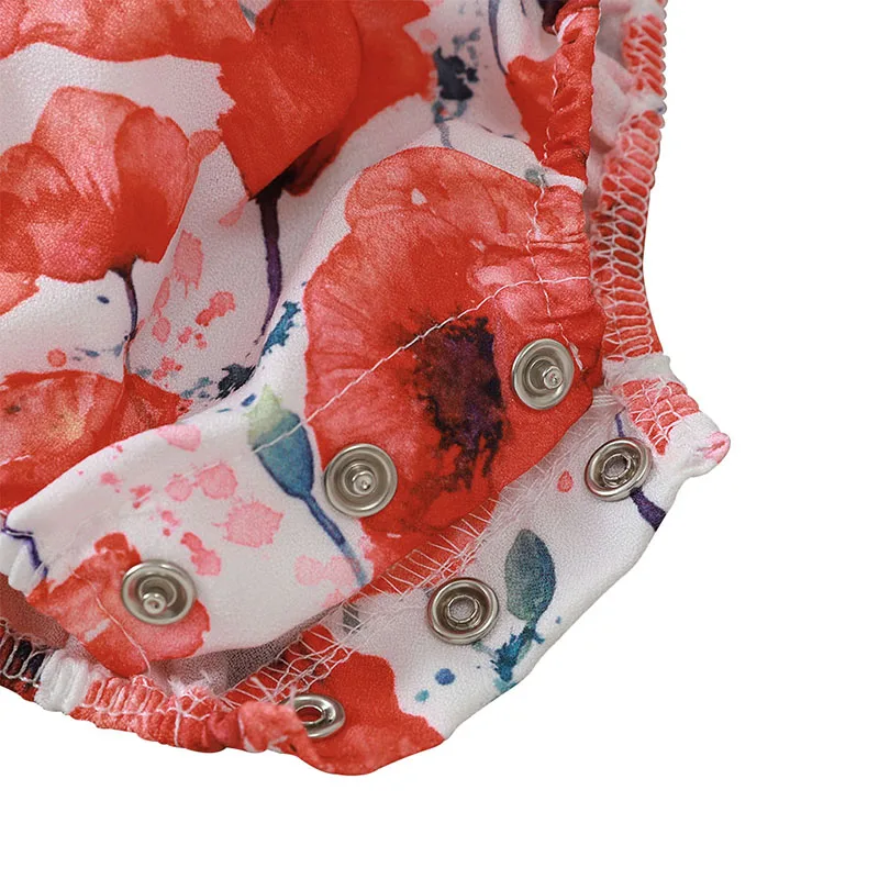 Infant Autumn Girls Boys Long Ruffle Sleeve Cotton Romper Retro Print Stitching Jumpsuit Kids One-Pieces new born Clothes New
