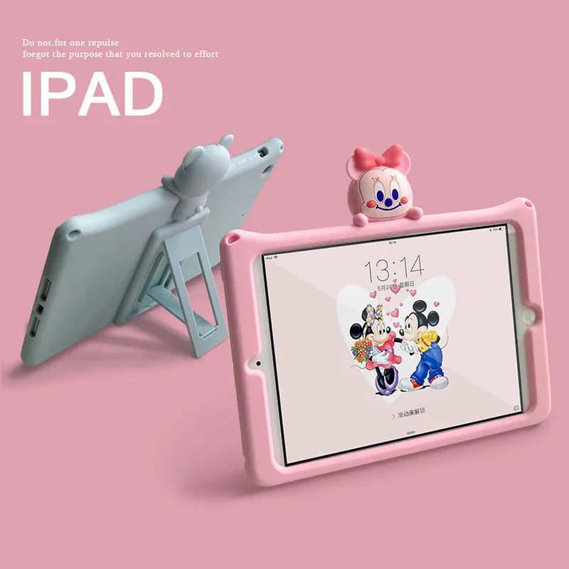 Милый мультяшный детский чехол для IPad 2018 2017 Air 1 2 Pro 9 7 силиконовый чехол-подставка