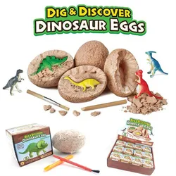 Novelty gadget jurassic period Dig discover dinosaur eggs engage in archaeological studies dino fossil kids education toy
