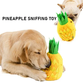 Plush Pineapple Dog Sniffing Mat Hide Food Training Puppy Stress Release Pad Plush Training Toys Pets Accessories Supplies