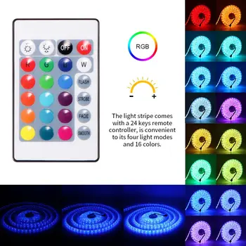 

USB LED Strip Lamp RGB 5050 SMD 1/2/3/4/5m Flexible LED Light Tape Ribbon Desk Decor Tape Fairy Lights With Remote Controller