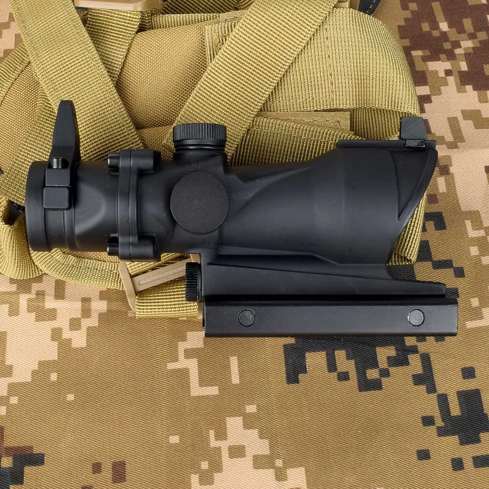 Охотничий прицел ACOG 1X32 тактический Красный Зеленый точечный прицел с подсветкой Оптический прицел с 20 мм Рельсом для страйкбола пистолет