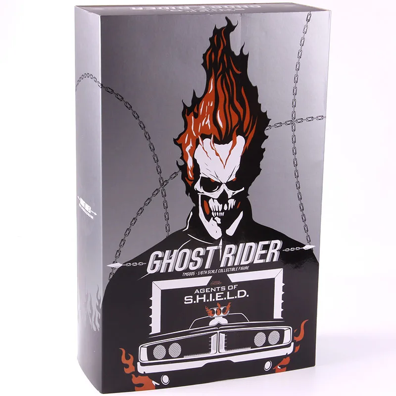 Горячие игрушки TMS 005 Marvel агенты Щ. И. Т. Щит Ghost Rider ПВХ фигурка Коллекционная модель игрушки с светодиодный светильник