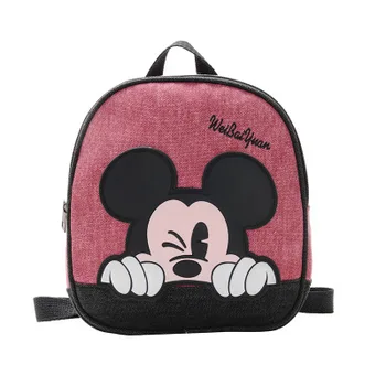 

2019 new Disney Mickey children backpack girls cartoon Minnie kindergarten small school bag rucksack travel water cup bag book