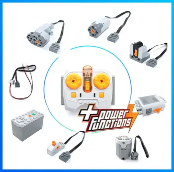 

Technic Parts Power Function IR Remote Control Receiver Battery Box Servo Motor Polarity Switch Compatible Technical MOC Toys