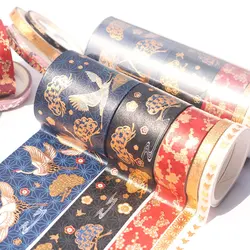 Lot de 5 rouleaux de papier autocollants de Style ancien, bande décorative pour compte à main, pour bricolage, mignon, cadeaux, fournitures scolaires et de bureau, vente en gros 