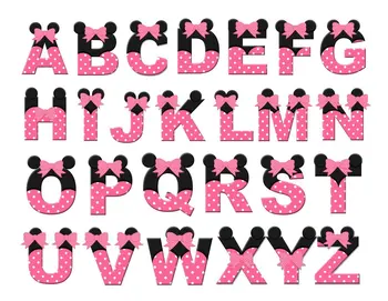 

JMINE Div 5D Pink Alphabet Letter Minnie Mouse E K M R B Full Diamond Painting kits art Cartoon 3D paint by diamonds