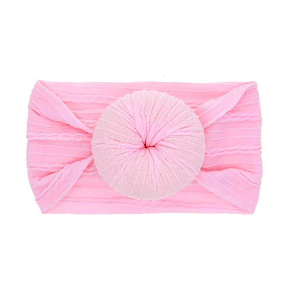 Soft Hair Bandage Tie Band Headband Bow Turban Children Newborn Kids Headwear Baby Girl Accessories Donut Photo Props Elastic born baby accessories	