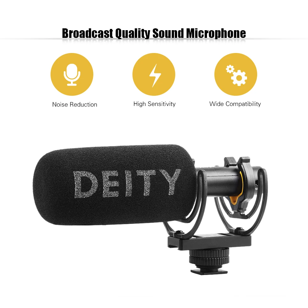 Deity V-Mic D3 супер-кардиоидный направленный конденсаторный видео микрофон камера микрофон+ 3,5 мм TRRS кабель микрофон для DSLR видеокамеры телефона