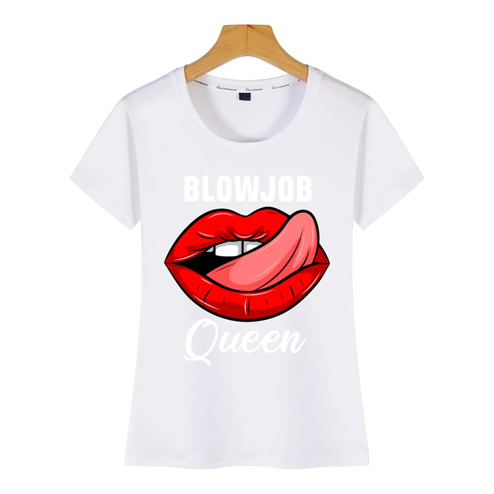 Tops T Shirt Women Blowjob Queen