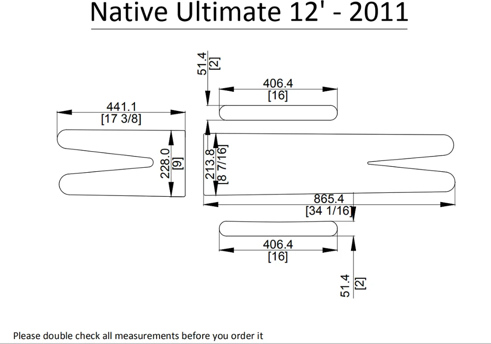 2011 NIC Ultimate 12 Каяк Лодка EVA настил КОВРИКИ НАБОР 1/4"