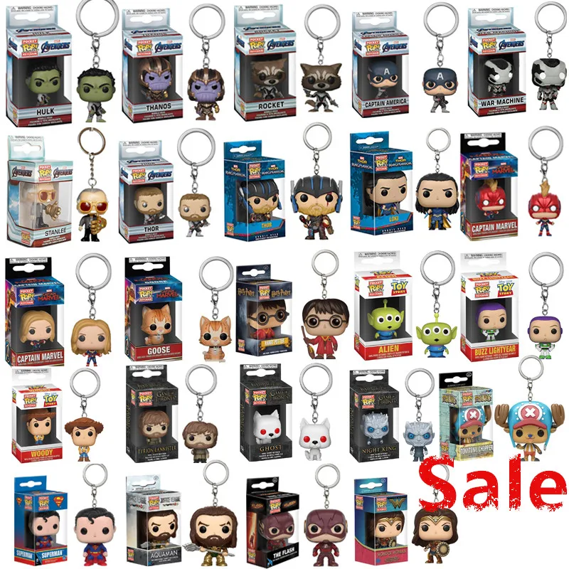 FUNKO POP Marvel Thanos Thor Wonder Woman Woody Toy Story 4 Tyrion фигурки брелок игрушки для детей Рождественский подарок