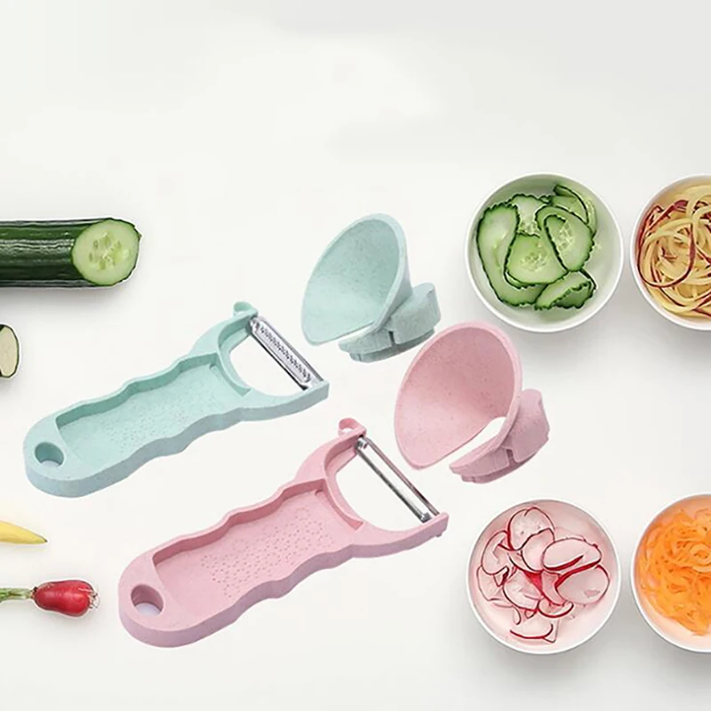 Vegetable PeelerFruit Planing Kitchen Tools Stainless Steel Multifunction Rotation Grater Ginger Garlic Grinding Planer Slicer