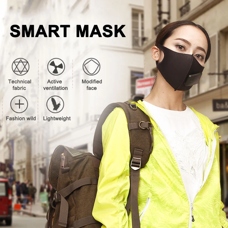 

Newly Adults Smart Electric Anti-dust Masks Fresh Air Purifying Mask for Running Cycling