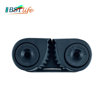 

Black Composite 2 Row Matic Ball Bearing Cam Cleat Marine Boat Pilates Equipment Fast Entry Rope Wire Fairlead Sailing Sailboat
