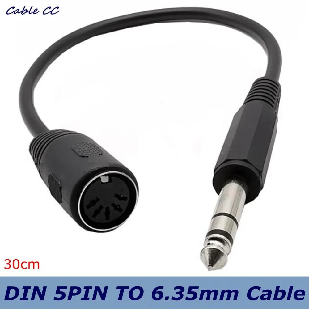 MIDI Din 5 контактный гнездовой к Monoprice 6 35 мм (1/4 дюйма) мужской разъем TRS стерео аудио Удлинительный кабель для 30