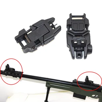 

High Quality 2 Set Tactical Folding Front/Rear Flip Backup Sights Scope Mount Accessories Black set