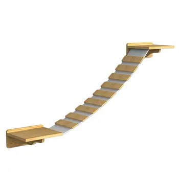 

Cat Climbing Frame Wood Kitten Jumping Platform Wall-mounted DIY Pet Furniture Play House Tree House