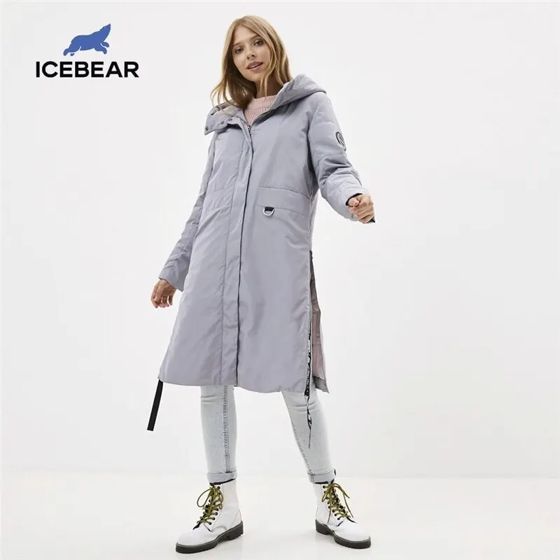 ICEbear 2020 Женская весенняя куртка качественное женское пальто длинная женская