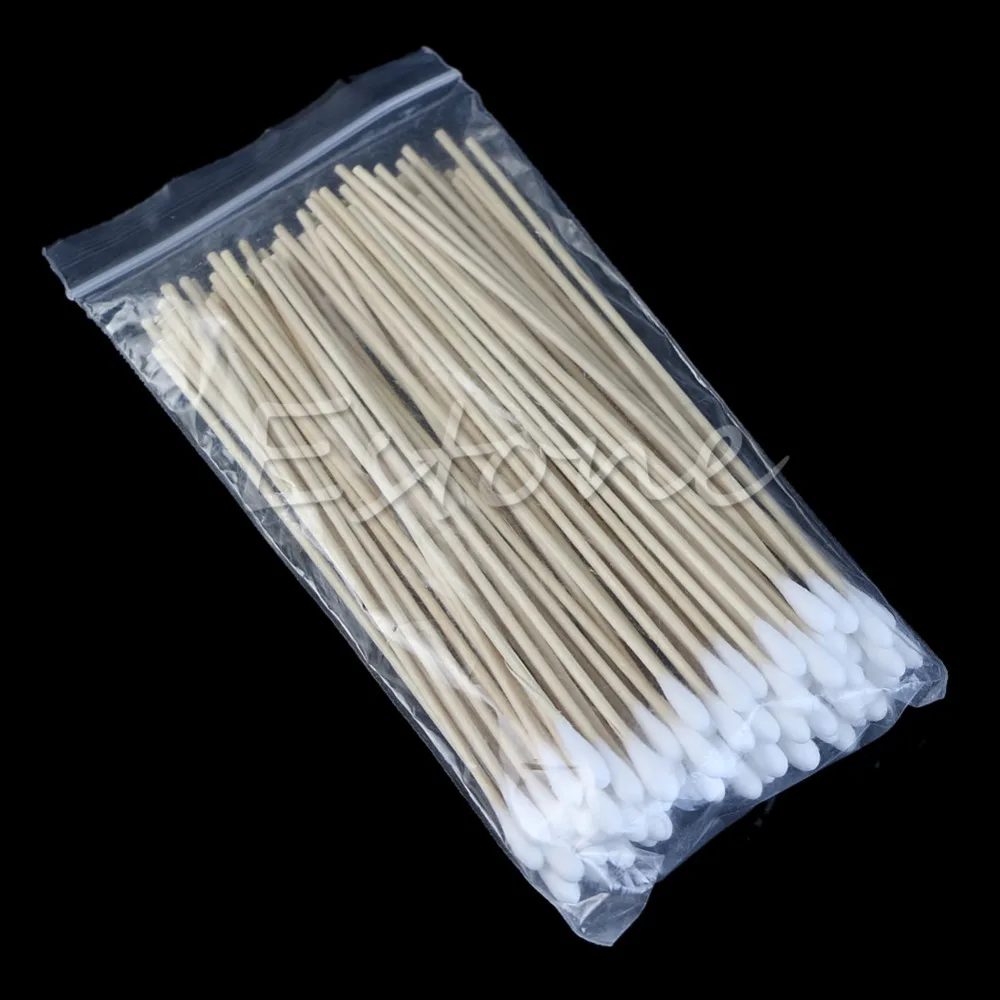 6" Cotton Tipped-Wood Applicators–100 Sterile Cotton-Tipped Applicators for Application of Medication,Cleaning Skin 6