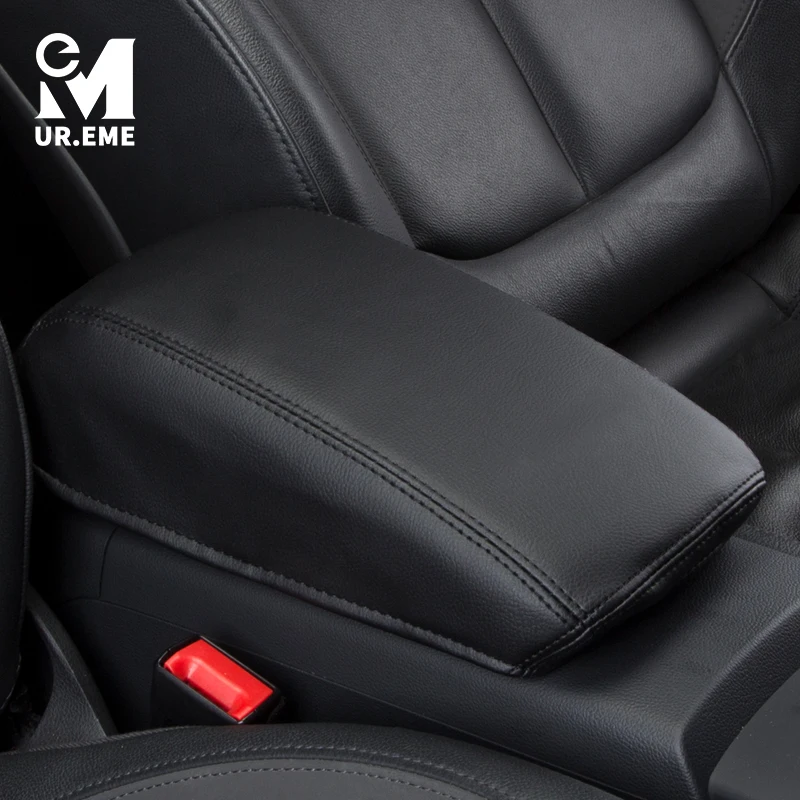 Car Armrest Pad Black Console Box Cover For Audi A3 8V S3 2012 2013 2014 2015 2016 2017 2018
