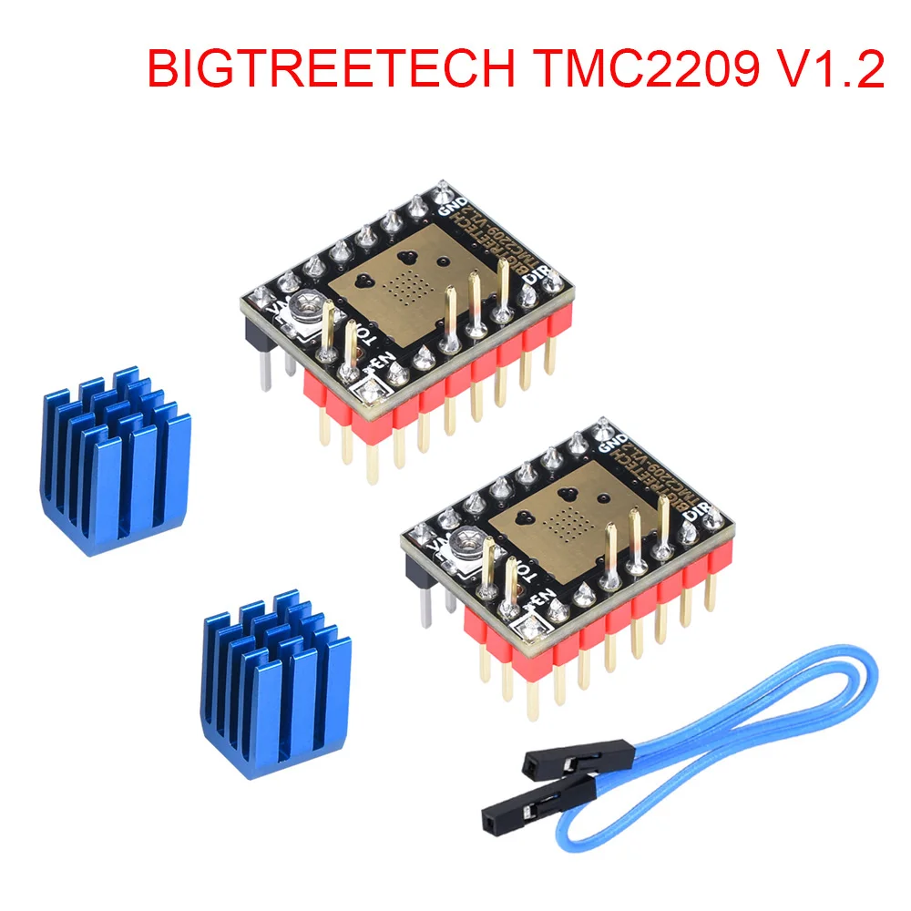 BIGTREETECH TMC2209 V1.2 Драйвер шагового двигателя UART VS TMC2208 TMC2130 A4988 части 3d принтера для Ender 3 SKR V1.3 mini E3 плата - Цвет: TMC2209
