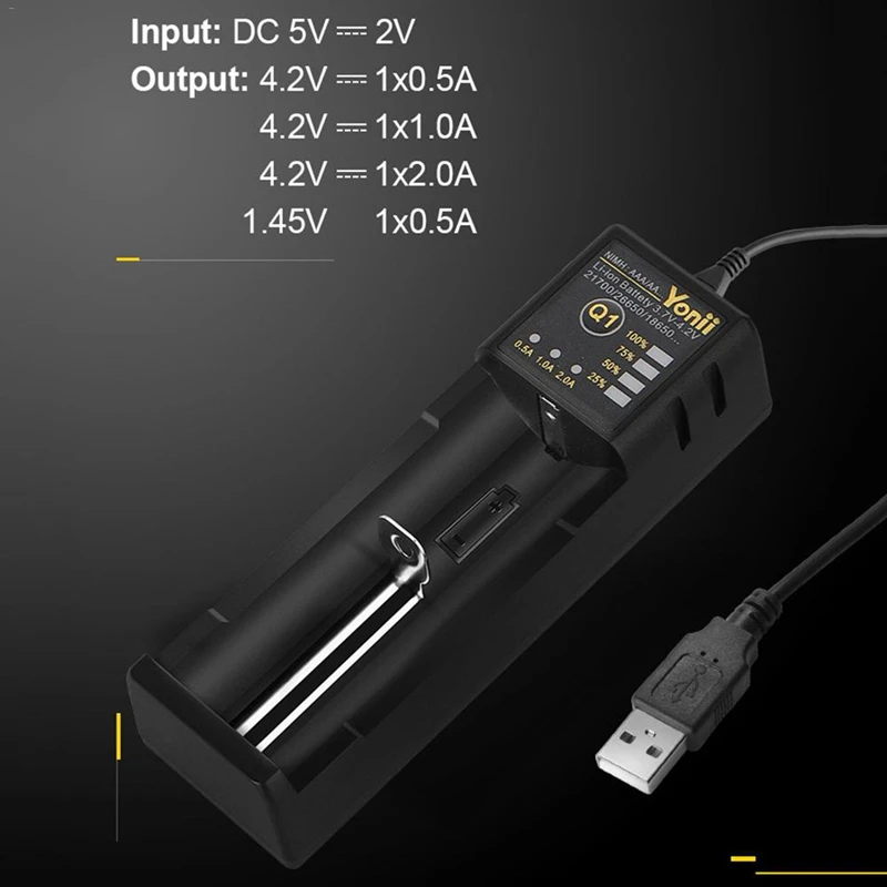 ABGN Hot-18650 зарядное устройство 26650 Usb Смарт никель-водород Aa Aaa 21700 одиночный слот литиевая батарея зарядное устройство