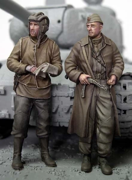 Набор фигурок из смолы 1/35 советские танкеры неокрашенный гаражный набор моделей