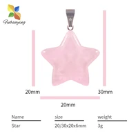 2021 Trendy Natural Stone Crystal Quartz Star Pendants Necklace Gift Wholesale 25pcs Lot Charms For Jewelry Making 2