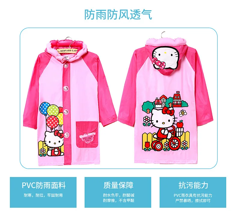 Disney Raincoat outdoor Inflatable cap children Girls Cartoon frozen mickey rain Rainproof Poncho Boys child slicker Rainsuit