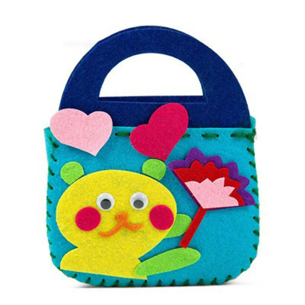 

DIY Tote Bag Kindergarten Handmade Creative Paste Material Bag Candy Bag Gift Educational Toy Colorful