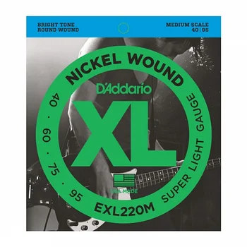 

Exl220m nickel wound string kit for bass guitar, super light, 40-95, medium scale, d'Addario