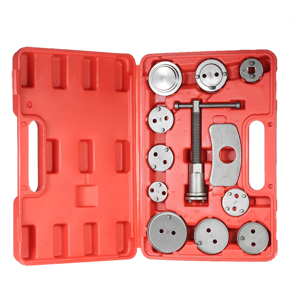 12pcs Auto Universal Disc Brake Caliper Car Repair Tool Kit Set with Case D0F0