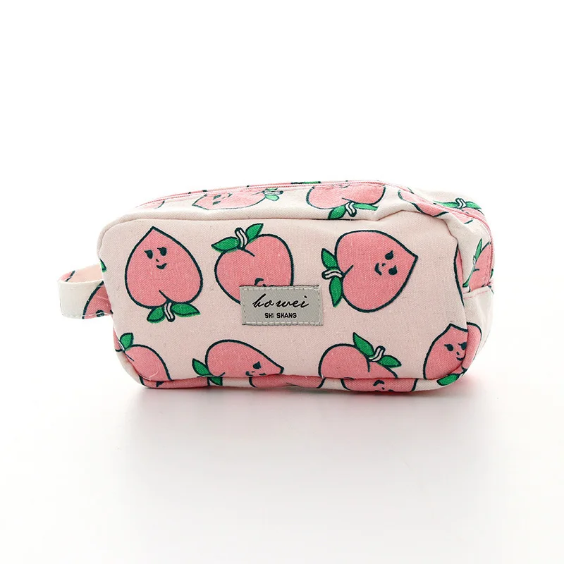 honey peach SQUMIDER кавайный чехол для карандаша фруктовый пенал на молнии Большая вместительная сумка для студенческого подарка милые школьные канцелярские принадлежности - Цвет: honey peach