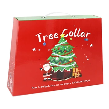 

30 inch Red Base Sequin Christmas Tree Collar Around Xmas Tree Skirt Home Decor 449C