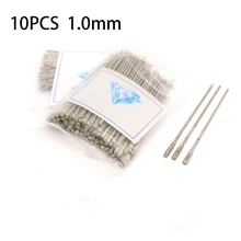

10pcs 1mm - 2.4mm Diamond Coated Tipped Drill Bits Fits Tile Glass Jewellery Hole Saw Opener