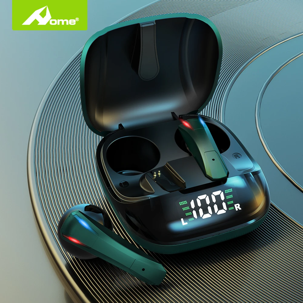 Bluetooth inalámbrico verdadero Auriculares auriculares con micrófono de baja latencia juego Auriculares auriculares LED en la oreja dos toques auriculares para Android iPhone