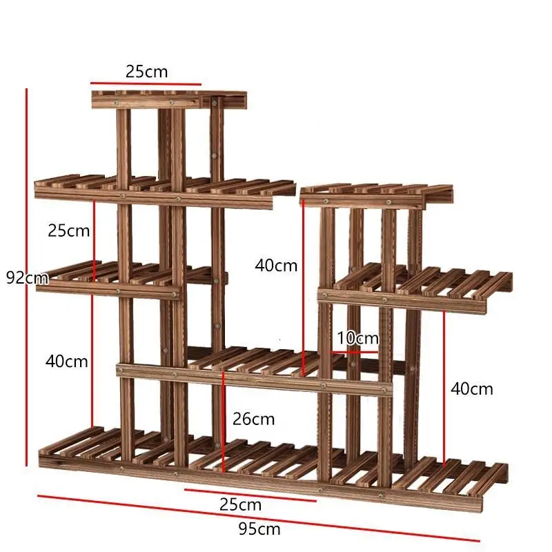 Number 4 Escalera Decorativa Madera Etagere Pour Plante деревянный стол плантенреккен открытый Dekoration завод стеллаж балкон полка цветок стенд - Цвет: Number 4