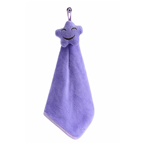 Face Soft Hanging Hand Towels Kitchen Towel Coral Velvet Absorbent Lint-Free Cloth Dishcloths Children Bathing Towel