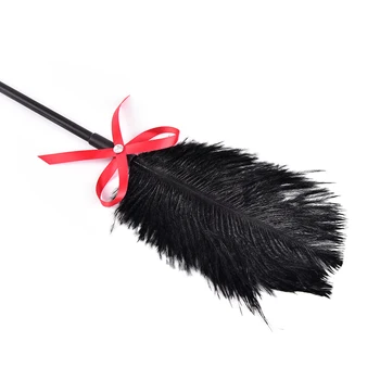 Bondage erotic punish Fetish Leather Spanking Paddle play Flogger sex toys Bdsm Feather Tickled Whip for lover riding crop pony 3