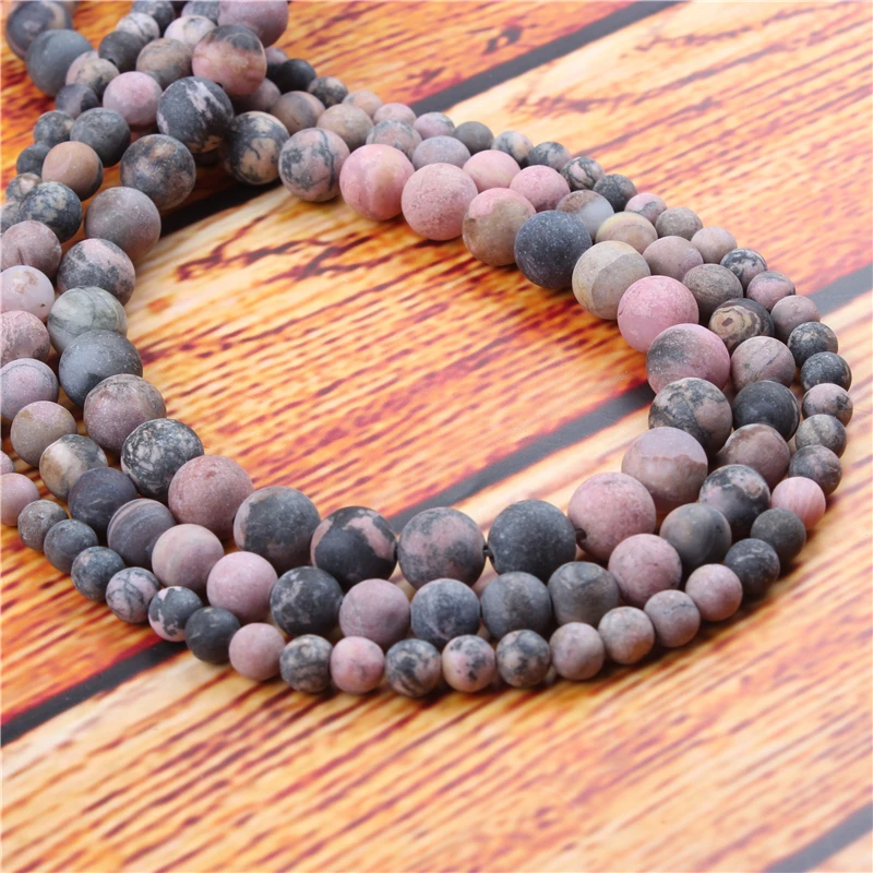 

Black Line Red Natural Stone Bead Round Loose Spaced Beads 15 Inch Strand 4/6/8/10/12mm For Jewelry Making DIY Bracelet