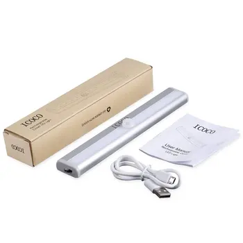 

Smart Led Night Light Human infrared Induction Sensor Light Battery Recharging Lamp 10 LED Wardrobe Cabinet Lights