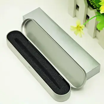 

1piece Metal Sponge Pencil Case Blank Silver Tinplate Pencil Case Storage Box School Office Stationery Storage Supplies