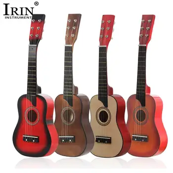 

IRIN 25" 6 String Acoustic Guitar With Guitar Accessories Set For Beginners Practice Children Basswood Small Guitar Ukelele