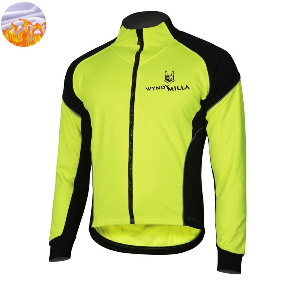 Men's Winter Thermal Fleece Jersey Cycling Jacket Long Sleeve Multifunction Jacket Bike Ropa Ciclismo Coat Top Wyndymilla