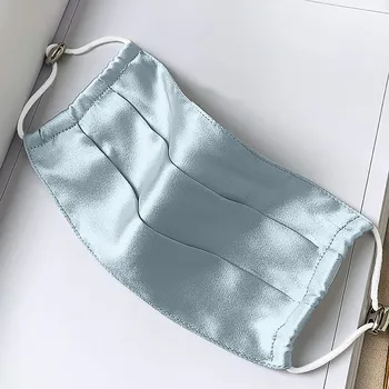 

Silk cotton Mask For Men And Women pure colour Masks Ultrathin Three Breathable mouth Face mask Adjustment Ear hook mascarillad