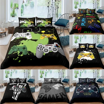 

Home Textiles Bedding Set Gamer Life Pattern Printed Duvet Cover Set With Pillowcase Queen King Full Size