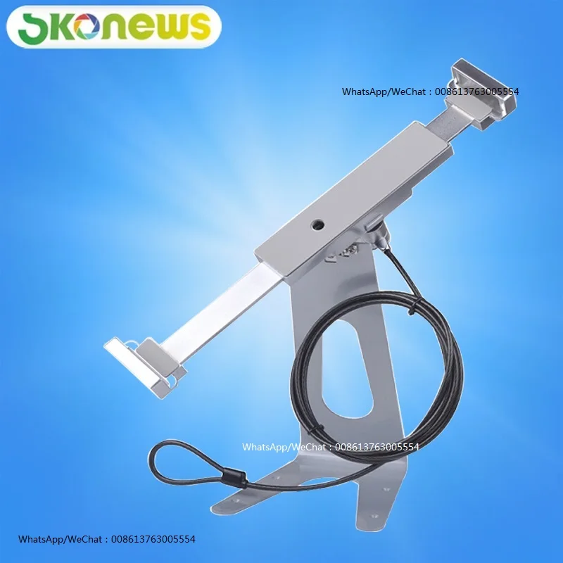universal tablet PC adjustable anti-theft security lock desktop display stand holder with cable for 7-13" for ipad