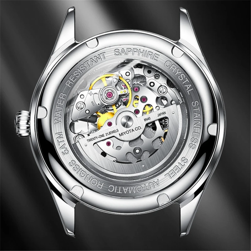 Luxury men watch brand hollow automatic mechanical male wristwatch new fashion trend selling personality business man watches