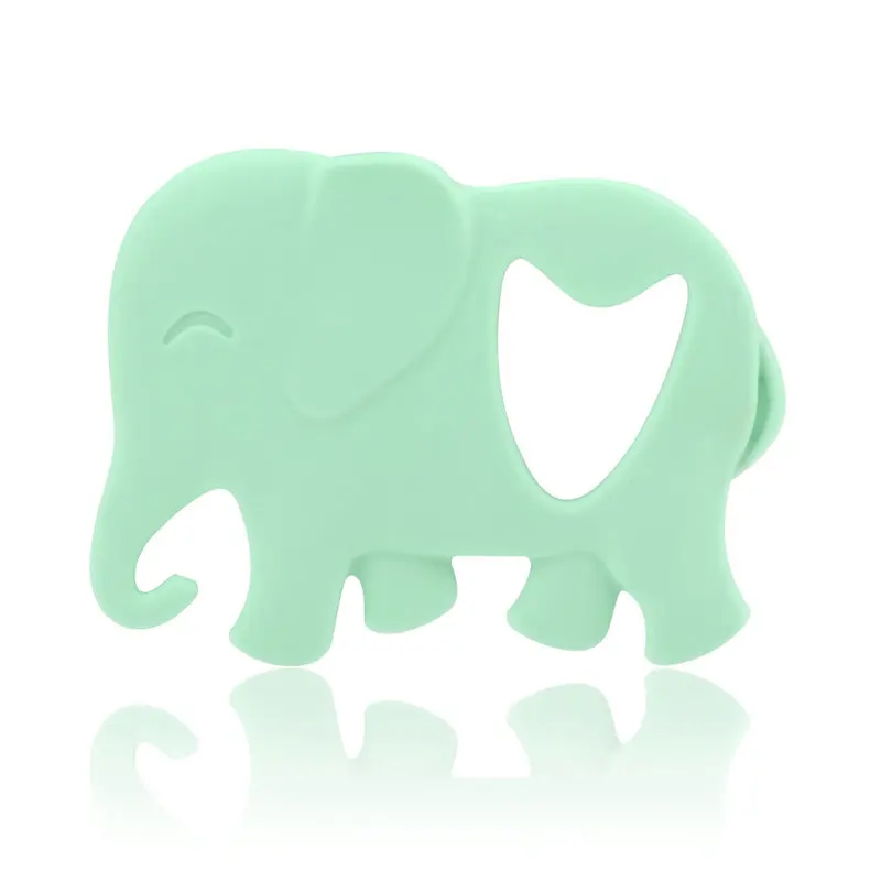 Слон Силиконовые Прорезыватели животных детские жевательные игрушки DIY кулон в виде игрушки для режущихся зубов сенсорные для пищевой